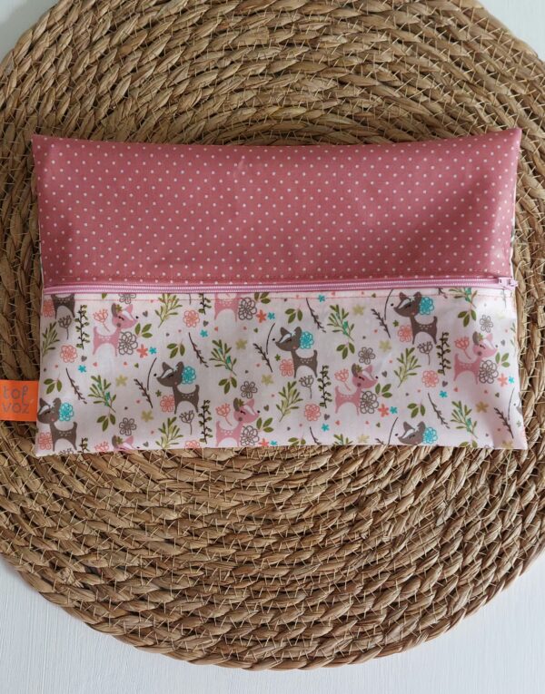 Luier etui Bambi met oud roze stip
